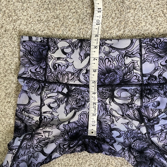 Lululemon Fast & Free Crop II 19” Leggings Blue Hanakotoba Starlight Floral Sz 6 - Picture 9 of 12